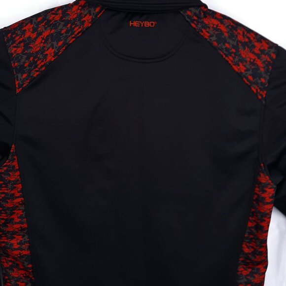 Heybo Fish Black Camo Pullover Windbreaker Jacket Men's Size XL Fishing 1/4 Zip - Picture 5 of 8
